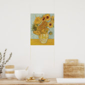 Vase mit 12 Sonnenblumen - Vincent Van Gogh (1888) Poster (Küche)