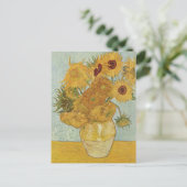 Vase mit 12 Sonnenblumen - Vincent Van Gogh (1888) Postkarte (Stehend Vorderseite)