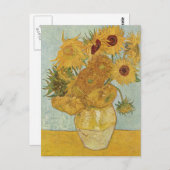 Vase mit 12 Sonnenblumen - Vincent Van Gogh (1888) Postkarte (Vorne/Hinten)