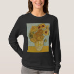 Vase mit 12 Sonnenblumen - Vincent Van Gogh (1888) T-Shirt<br><div class="desc">Dieses Design verwendet Vincent Van Gogh's 1888 Gemälde "Vase mit 12 Sonnenblumen".</div>