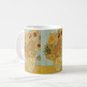 Vase mit 12 Sonnenblumen - Vincent van Gogh Kaffeetasse (Vorderseite Links)