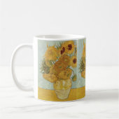 Vase mit 12 Sonnenblumen - Vincent van Gogh Kaffeetasse (Links)