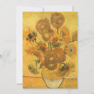 Vase mit 15 Sonnenblumen von Vincent van Gogh Einladung