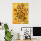 Vase mit 15 Sonnenblumen von Vincent van Gogh Poster (Heimbüro)