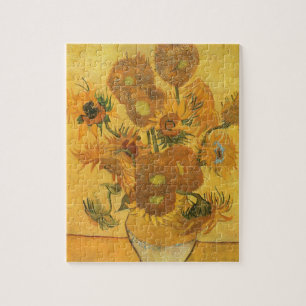 Vase mit 15 Sonnenblumen von Vincent van Gogh Puzzle