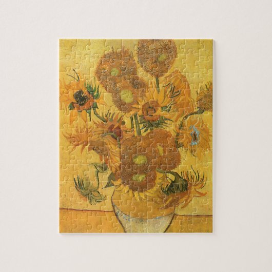 Vase mit 15 Sonnenblumen von Vincent van Gogh Puzzle (Vertikal)