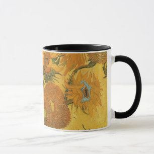 Vase mit 15 Sonnenblumen von Vincent van Gogh Tasse