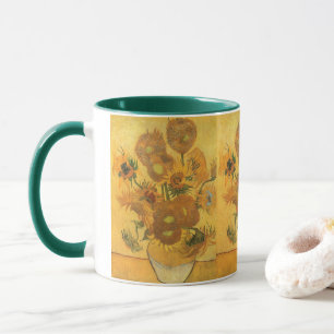 Vase mit 15 Sonnenblumen von Vincent van Gogh Tasse