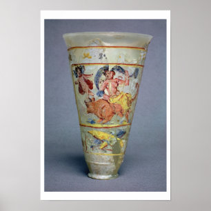 Vase mit bemalteter Dekoration, die Europa und Poster
