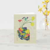 Vase mit Blume - Notecard Karte (Gelbe Blume)