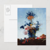 Vase mit Blume Postkarte (Vorne/Hinten)