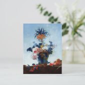 Vase mit Blume Postkarte (Stehend Vorderseite)