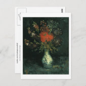 Vase mit Blume, Van Gogh Fine Art Postkarte (Vorne/Hinten)