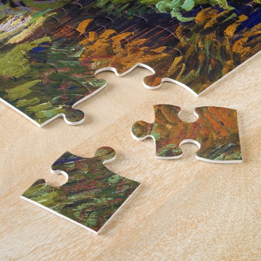 Vase mit Blume Vincent van Gogh Kunstwerk Puzzle (Seite)