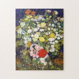 Vase mit Blume Vincent van Gogh Kunstwerk Puzzle