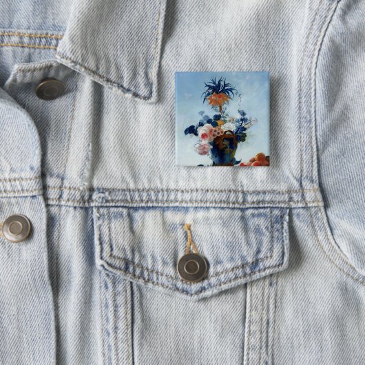 Vase mit Blumen Button (Beispiel)