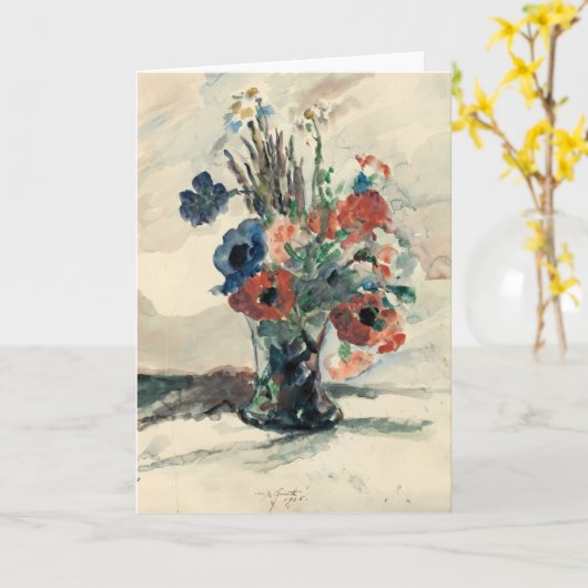 Vase mit Blumen | Lovis Corinth Karte (Gelbe Blume)