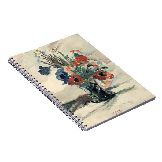 Vase mit Blumen | Lovis Corinth Notizblock (Rechte Seite)