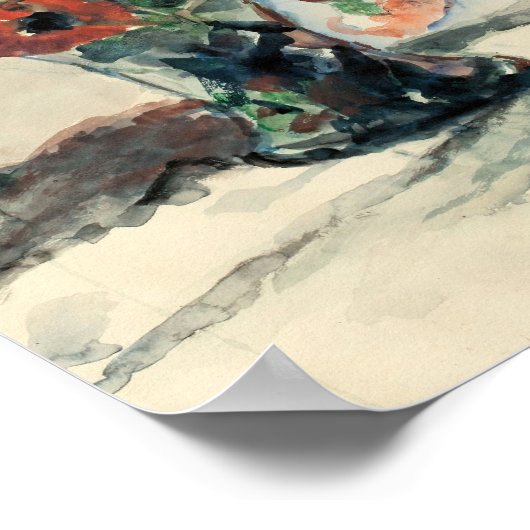 Vase mit Blumen | Lovis Corinth Poster (Ecke)