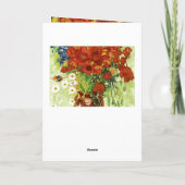 Vase mit Blumenkornblumen und Pflücken Grußkarte Karte (Rückseite)