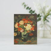 Vase mit Carnons Vincent van Gogh Postkarte (Stehend Vorderseite)