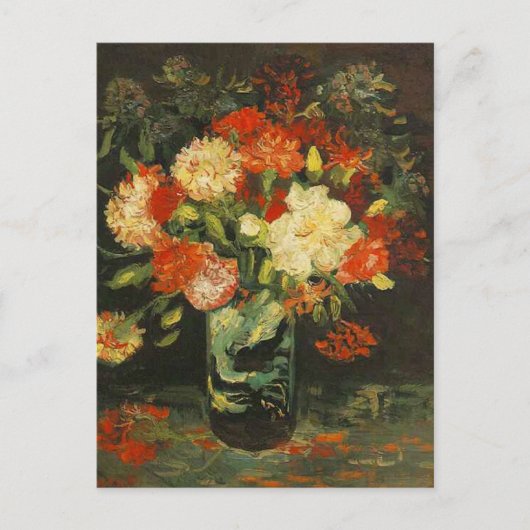 Vase mit Carnons Vincent van Gogh Postkarte (Vorderseite)