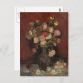 Vase mit chinesischen Astern und Gladioli von Van Postkarte (Vorne/Hinten)