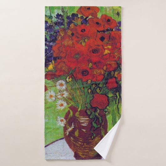 Vase mit Cornblumen und Pfefferkuchen, Van Gogh Badehandtuch (Badehandtuch)