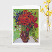 Vase mit Cornblumen und Pfefferkuchen, Van Gogh Karte (Gelbe Blume)