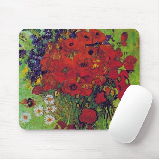 Vase mit Cornblumen und Pfefferkuchen, Van Gogh Mousepad (Mit Mouse)