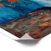 Vase mit Cornblumen und Pfefferkuchen, Van Gogh Poster (Ecke)