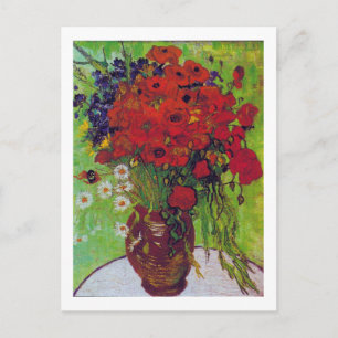 Vase mit Cornblumen und Pfefferkuchen, Van Gogh Postkarte