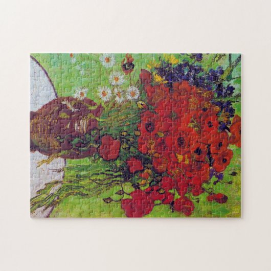 Vase mit Cornblumen und Pfefferkuchen, Van Gogh Puzzle (Horizontal)