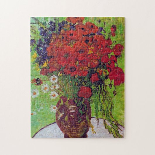 Vase mit Cornblumen und Pfefferkuchen, Van Gogh Puzzle (Vertikal)