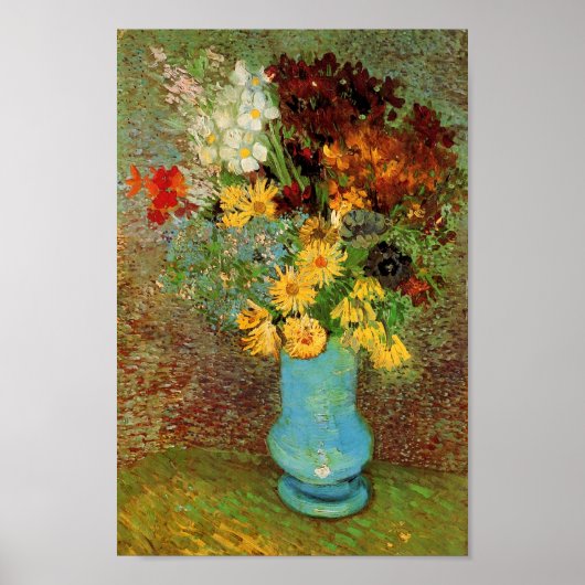 Vase mit Daisies & Anemones Van Gogh Fine Art Poster (Vorne)