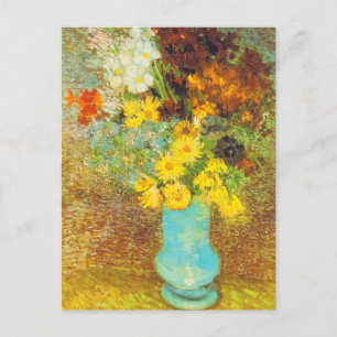 Vase mit Daisies und Anemones Print Postkarte