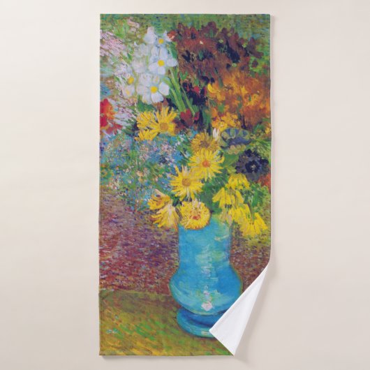 Vase mit Daisies und Anemones, Van Gogh Badehandtuch (Badehandtuch)