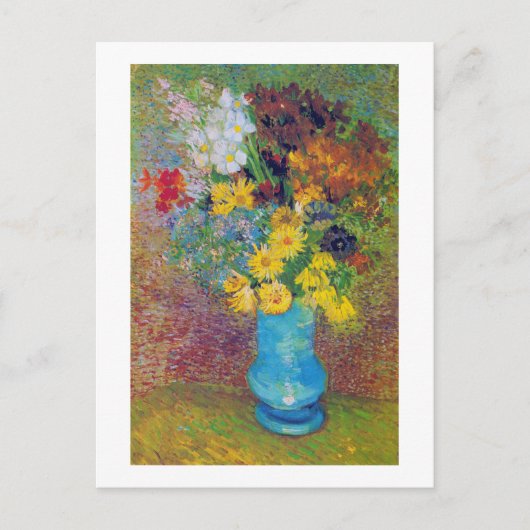 Vase mit Daisies und Anemones, Van Gogh Postkarte (Vorderseite)