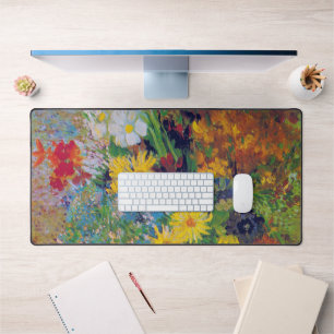 Vase mit Daisies und Anemones, Van Gogh Schreibtischunterlage