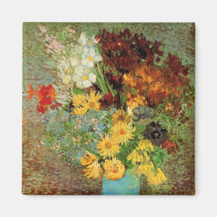 Vase mit Daisies und Anemones von Vincent van Gogh Magnet
