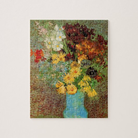 Vase mit Daisies und Anemones von Vincent van Gogh Puzzle (Vertikal)