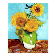 Vase mit drei Sonnenblumen (1888) Vincent Van Gogh