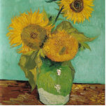 Vase mit drei Sonnenblumen, Vincent van Gogh Freistehende Fotoskulptur<br><div class="desc">Vase mit drei Sonnenblumen,  Vincent van Gogh</div>