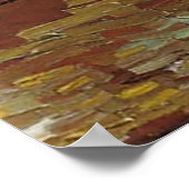 Vase mit drei Sonnenblumen, Vincent van Gogh Poster (Ecke)