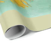 Vase mit drei Sonnenblumen von Vincent van Gogh. Geschenkpapier (Rolleneckpunkt)