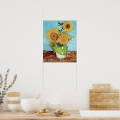 Vase mit drei Sunglowers 1888 von Vincent van Gog Poster (Küche)