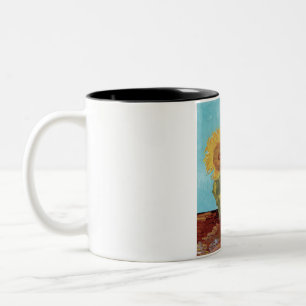 Vase mit drei Sunglowers 1888 von Vincent van Gog Zweifarbige Tasse