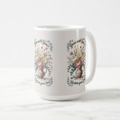 Vase mit Florals wachsen mit Grace Zitat Kaffeetasse (VorderseiteRechts)