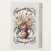 Vase mit Florals wachsen mit Grace Zitat Notizblock (Rückseite)