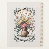 Vase mit Florals wachsen mit Grace Zitat Planer (Rückseite)